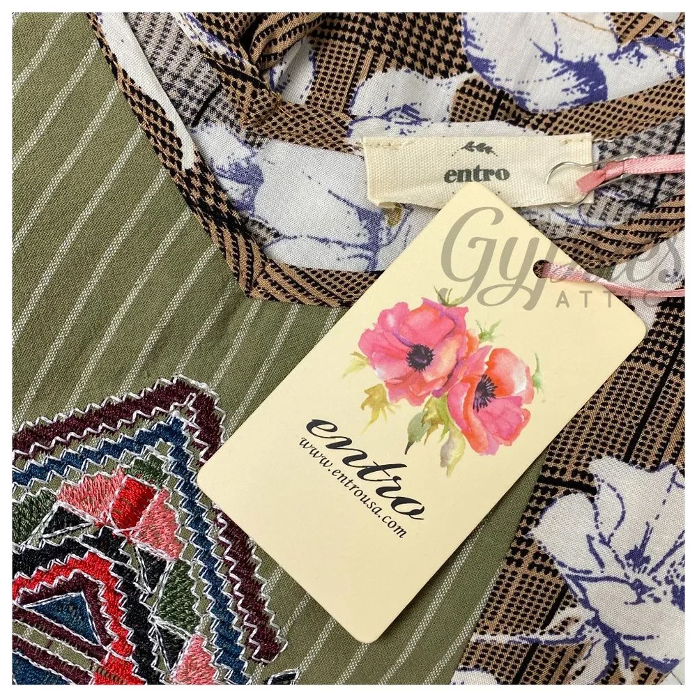 Entro Mixed Media Tunic Dress - Picture 12 of 14